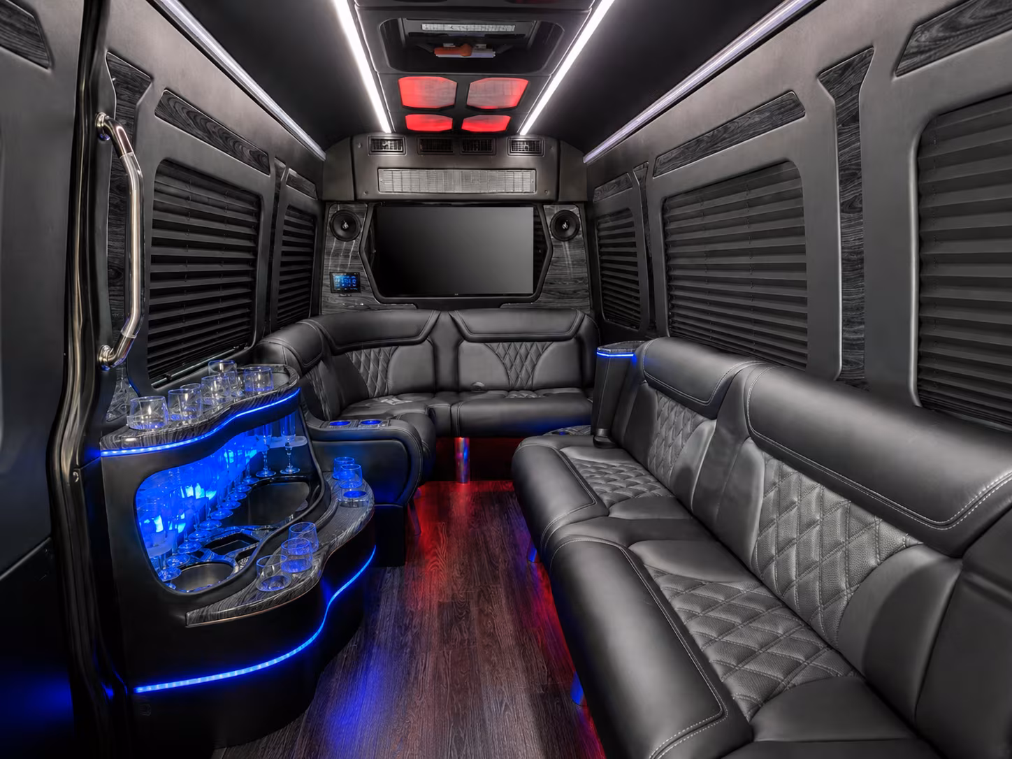 savannah 30 passenger party bus interior