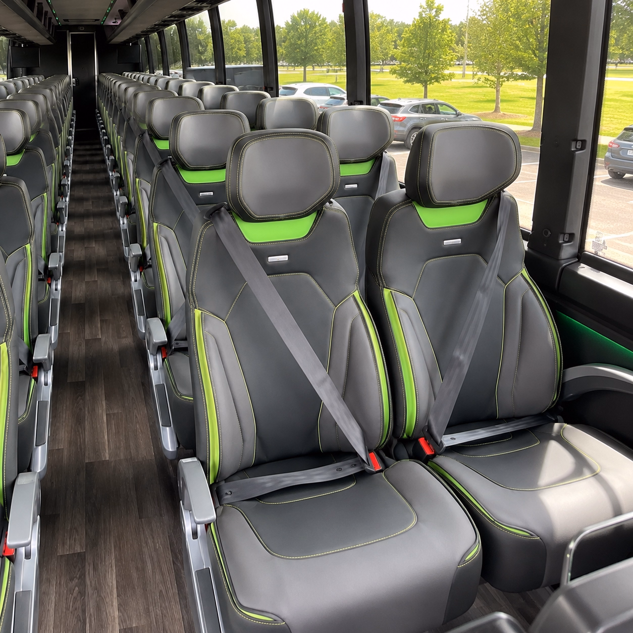 savannah charter bus interior