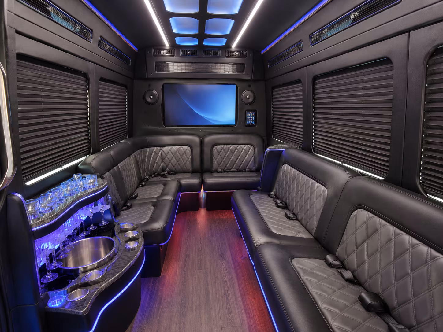 savannah party bus interior